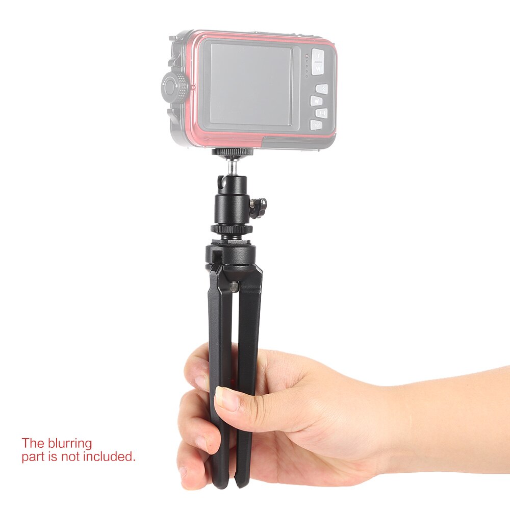 Mini Portable Aluminum Alloy Table Top Tripod with Swivel Ballhead for Smartphones Camera Mount Monopod Self-portrait Stick