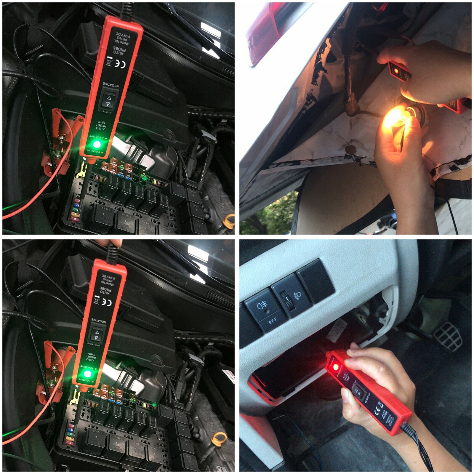 Power Probe 6-24V Car Electric Circuit Tester Diagnostic Tool Battery Tester System Diagnostic Tool Voltage Polarity Tester Pen