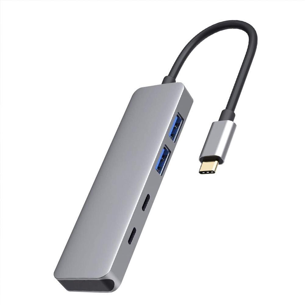 Usb Hub 4-Poort 2 Puertos USB-C 3.2 Gen 2 | 2 Puertos USB-A Usb 3.2 Gen 2 10G 15 W Hub Voor Ultrabooks Chromebooks Macbook Pro
