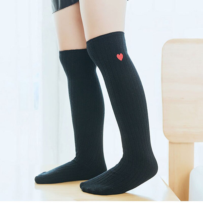 Baby Girls Colorful Kids Socks For Girls Boys Winter Cotton Socks Knee High Children Socks Solid Kids Products Low Price