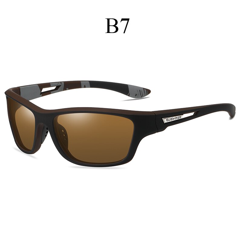 QUISVIKER occhiali da sole polarizzati nuovissimi da pesca Sport all&#39;aria aperta occhiali da sole uomo donna occhiali da ciclismo UV400 occhiali da guida per escursionismo: B7