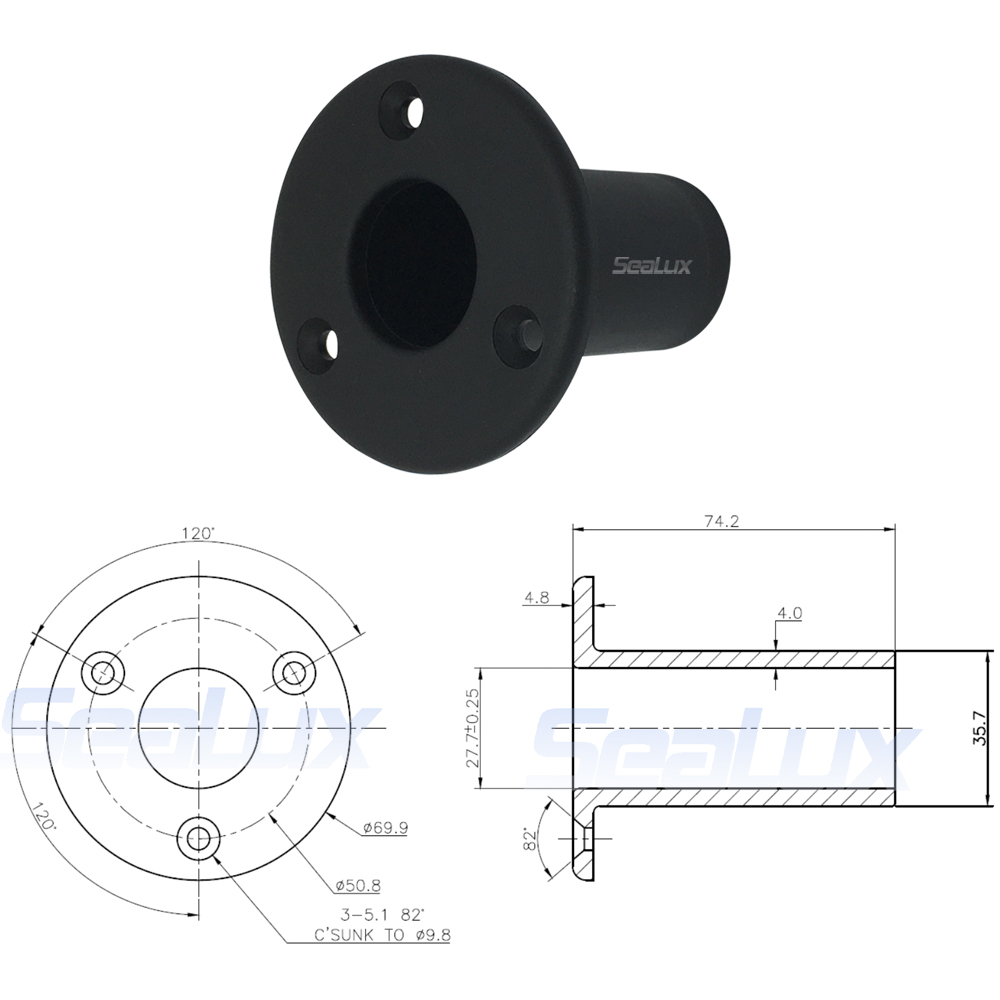 Sealux UV stabilised PP Ladder insert plug Black s... – Grandado