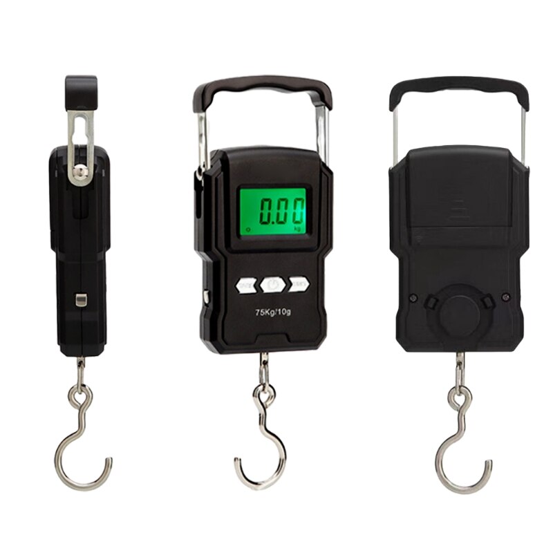 Mini Crane Scale Portable 165lb/75kg Heavy Duty Digital Hanging Scales LCD Display with Backlight for Home Farm Market t