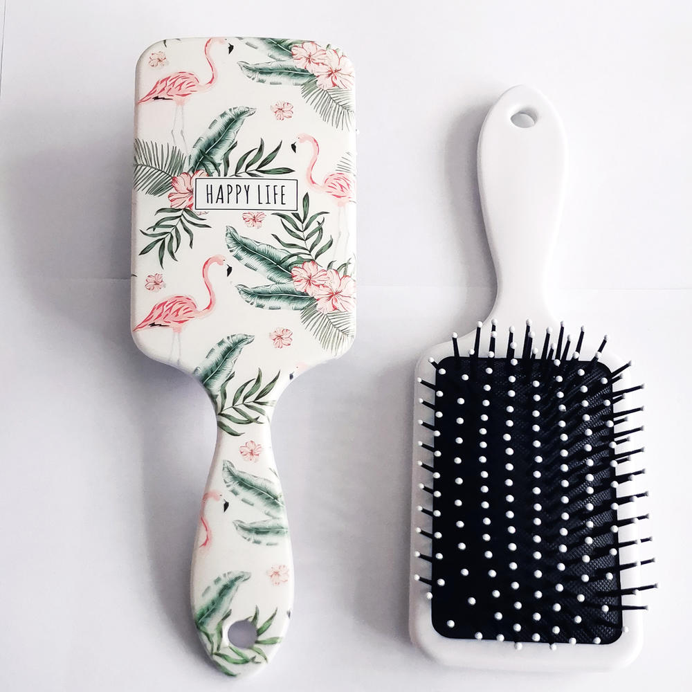 Haar Kamm Entwirren Haar Pinsel Detangle Salon Friseur Gerade Lockiges Haar Kamm Paddel Pinsel Haar Pinsel: Grün