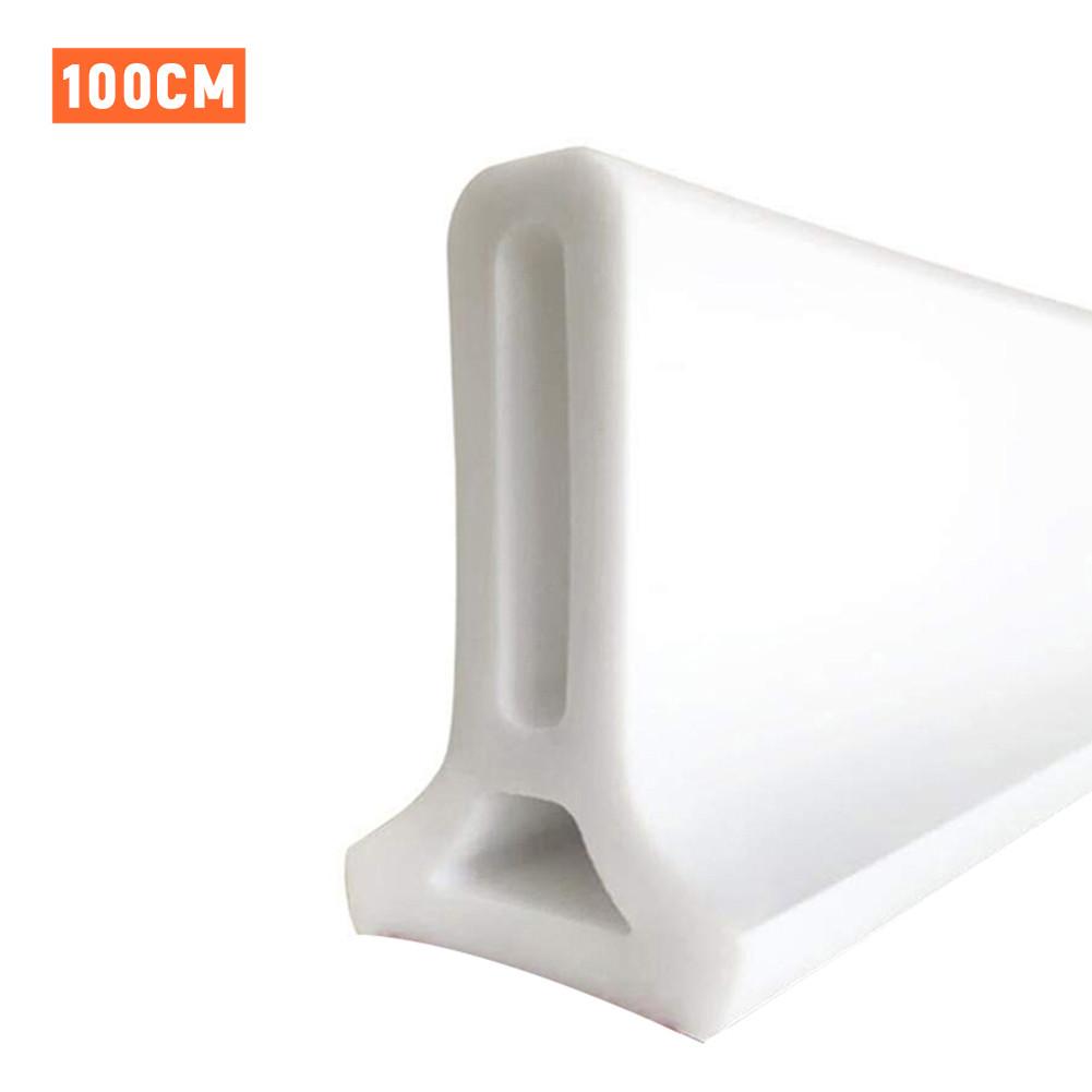 Kitchen Water Stopper Threshold Strip Bathroom Supplies Dam Practical Collapsible Rubber Blocker Shower Barrier Flood Home Floor: 100cm