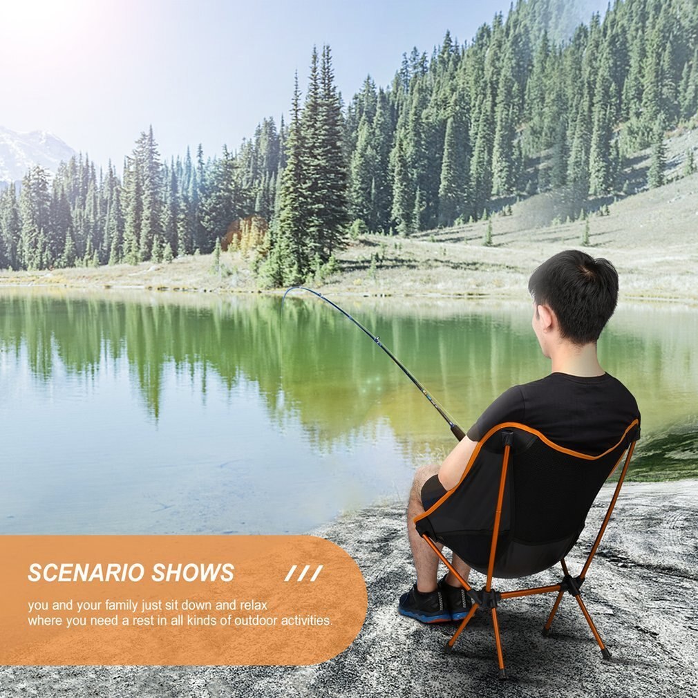 Travel Ultralight Folding Chair Superhard High Load Outdoor Camping Chair Portable Beach Hiking Picnic Seat Fishing Tools Chair