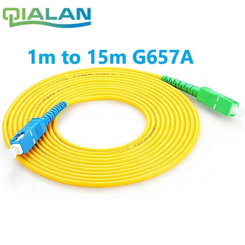 SC APC to SC UPC SC PC G657A 1m 2m 3m Fiber Patch Cable Jumper FTTH Patch Cord Simplex 2.0mm Fibra Optica Patchcord