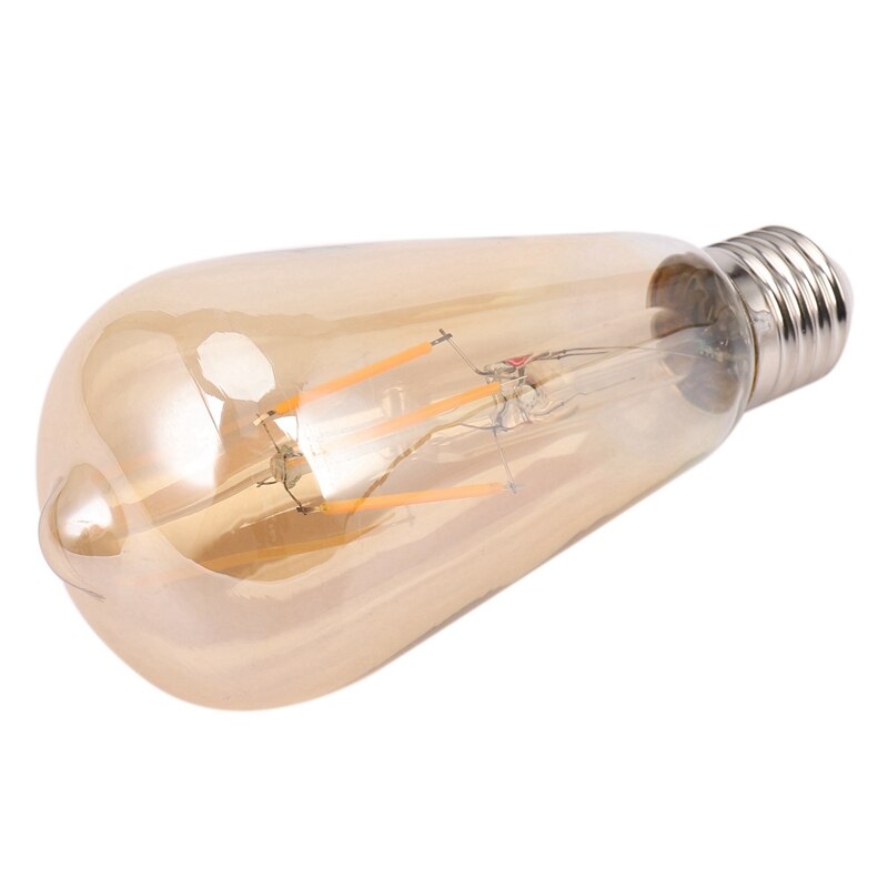 2 Pcs Dimmable E27 Retro Vintage Filament ST64 COB LED Bulb Light Lamp Voltage 220V, 4W &amp; 8W