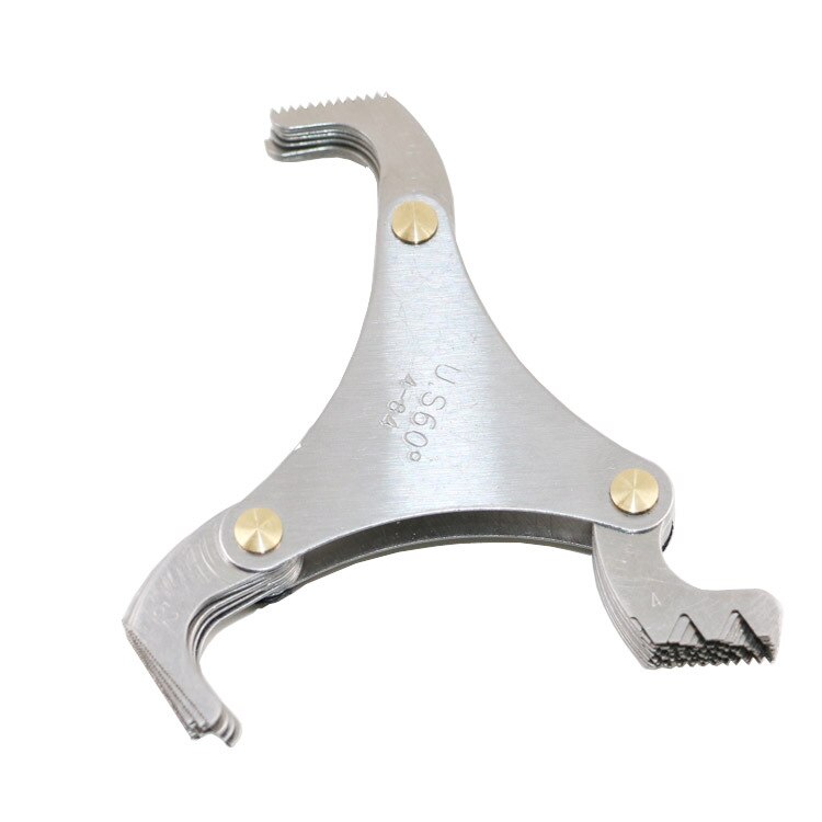 51PC Screw Gauge US Screw Pitch Steel Thread Blades 60 Degree Gauge Range 4-84 inch Thread Gauge Triangle Head Measuring Tools