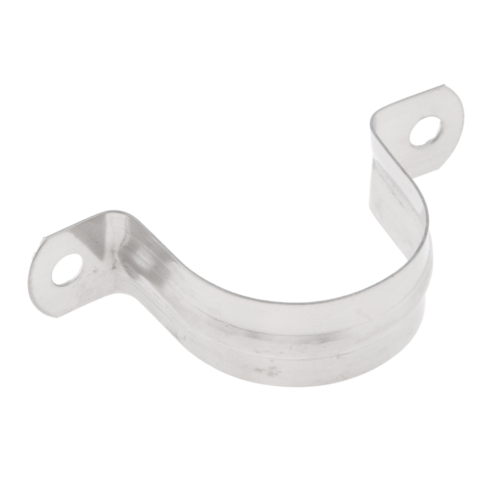 2 pieces Stainless Steel Pipe Saddle 40mm 2 Hole Fixing U Clip
