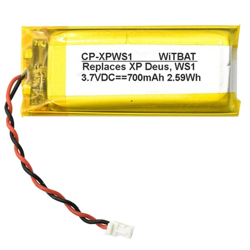 Batteri til xp deus ,ws1,ws2,ws3,ws4,ws5 metalldetektorer li-polymer oppladbar akkumulator erstatningspakke 3.7v 700 mah