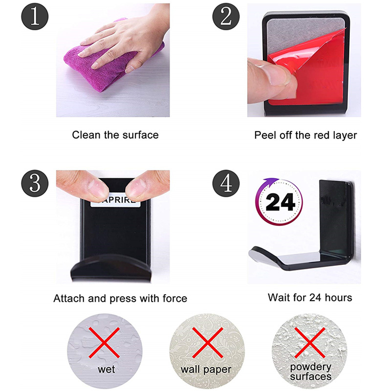 Universal L Shape Headphone Stand Wall Mount Simple Hook Computer Headset Stand Earphone Acrylic Display Holder