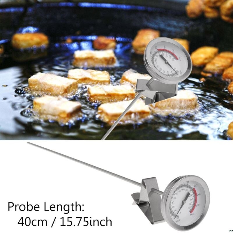 Food Meat Thermometer Frying Oil Fryer Fries Fried Chicken Wings BBQ Grill Thermometer 40cm Long Probe
