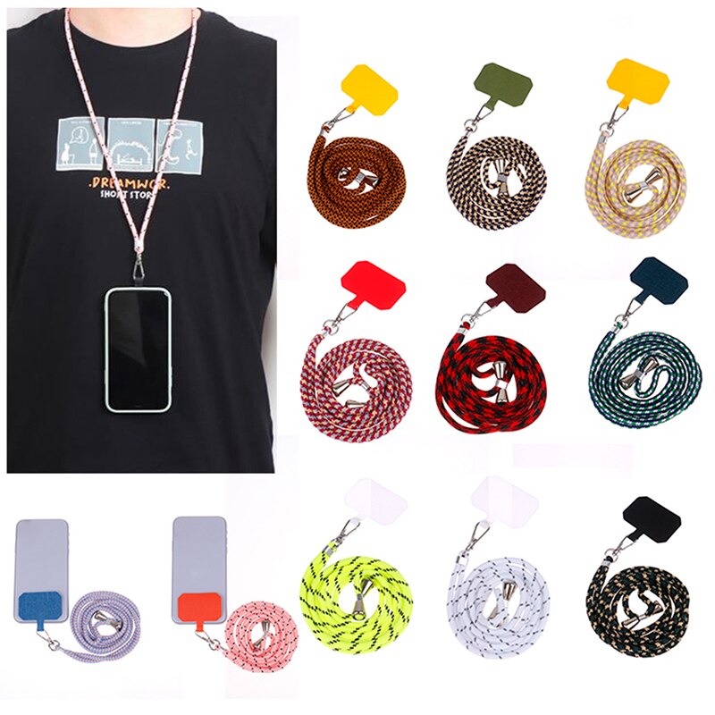 Universele Crossbody Patch Telefoon Lanyards Mobiele Telefoon Strap Lanyard Nylon Zachte Touw Mobiele Telefoon Opknoping Cord Holder