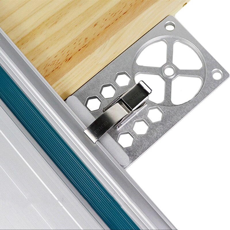 Woodworking Angle Stop 90 Degree Right Angle Guide Rail Clamp for Electric Circular Saw Engraving Machine Angle Cutting Position