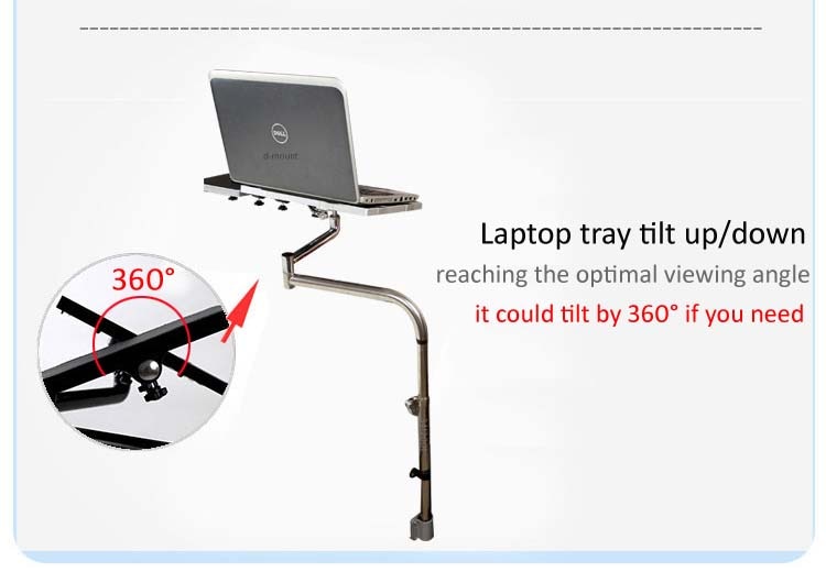 OK 172 Laptop wall Mount Adjustable bedside Computer Monitor Holder Mount +Keyboard Holder Rotating Laptop Table Lapdes