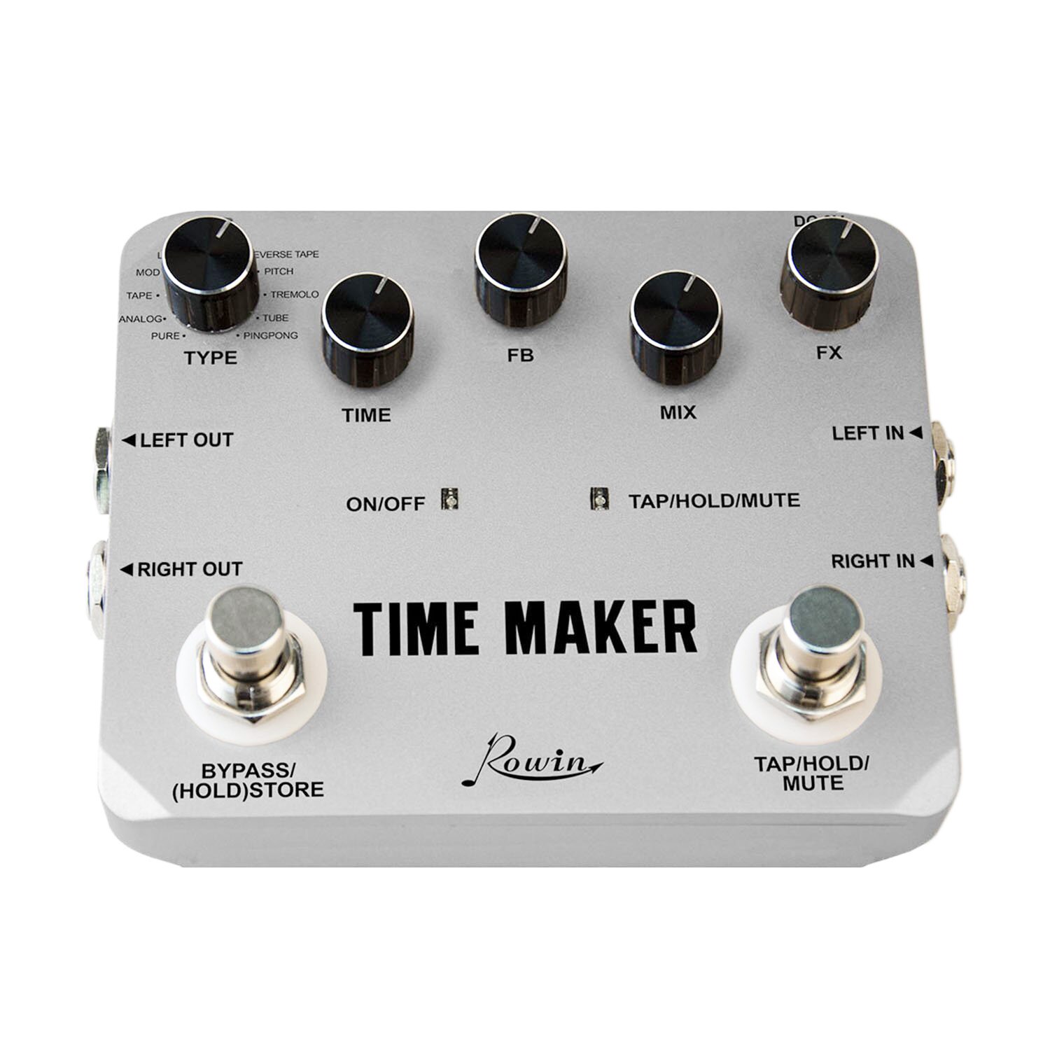Guitar Time Maker Pedal Rowin LTD-02 For Electric Guitars 11 Types Delay With Tap Tempo Function Ultra Delay Effect Pedals: Default Title