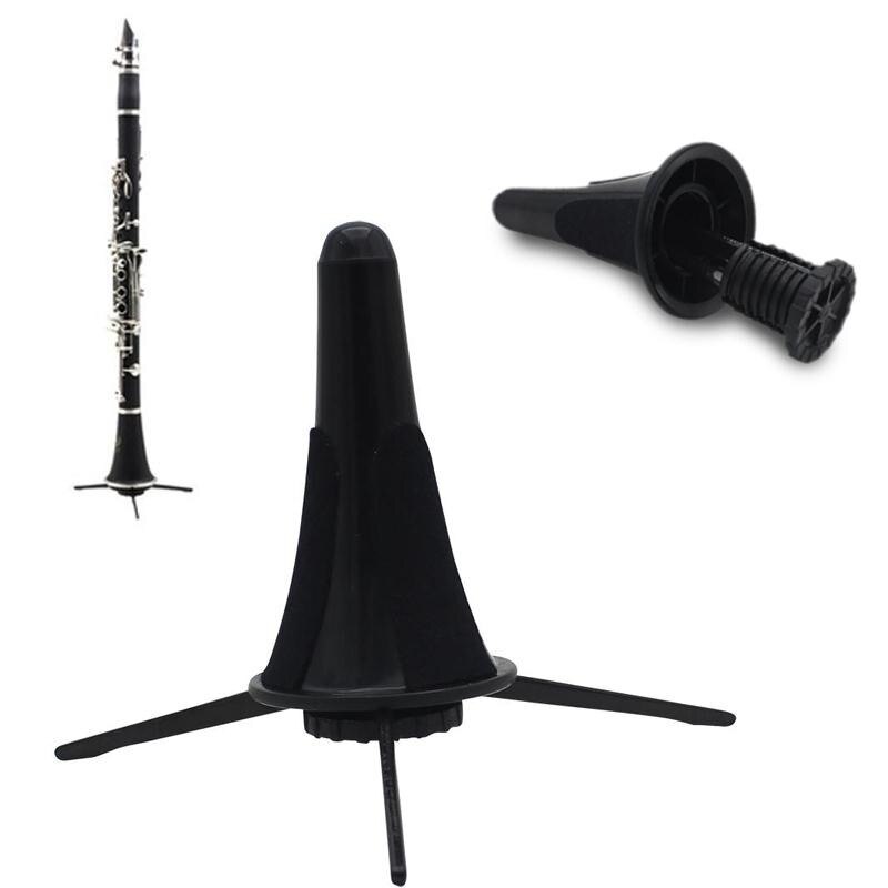 Klarinet Houder Saxofoon Statief Stand Metal Been Afneembare Draagbare Opvouwbaar Voor Hobo Fluit Sax Bell Wind Instrument