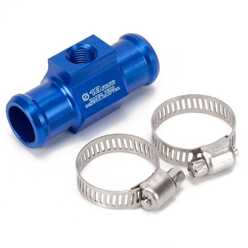 Motorcycle Water Temperature Sensor Adapters 18mm Water Temperature Sensor Pipe Radiator Hose Adapter Kit Suitable Yamaha: Blue