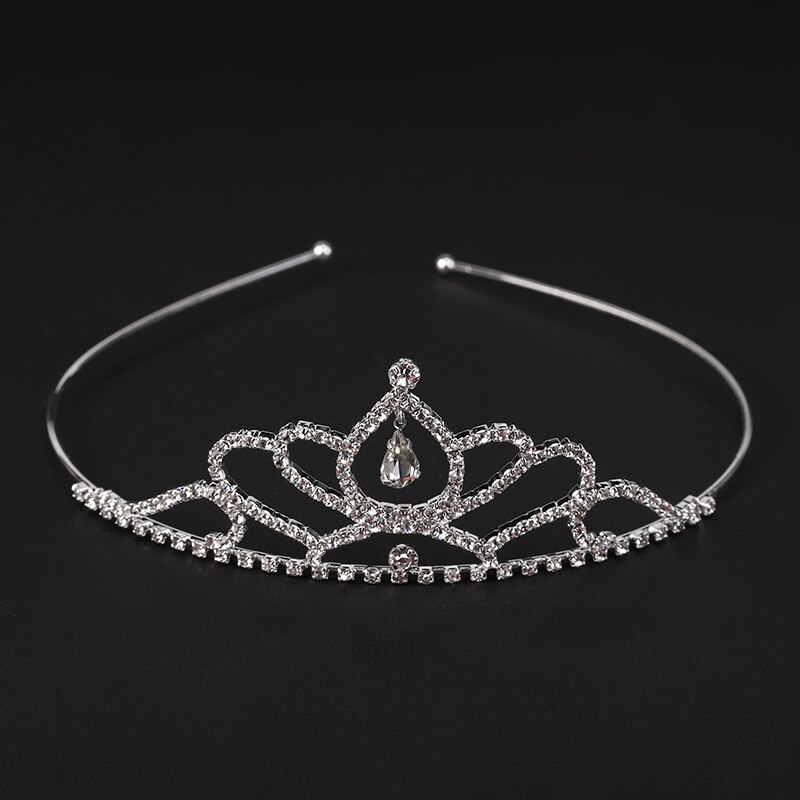 AINAMEISI Crystal Princess Crown Girls Tiaras Hair Accessories Rhinestone Bridal Headband Women Wedding Hair Jewelry: 10