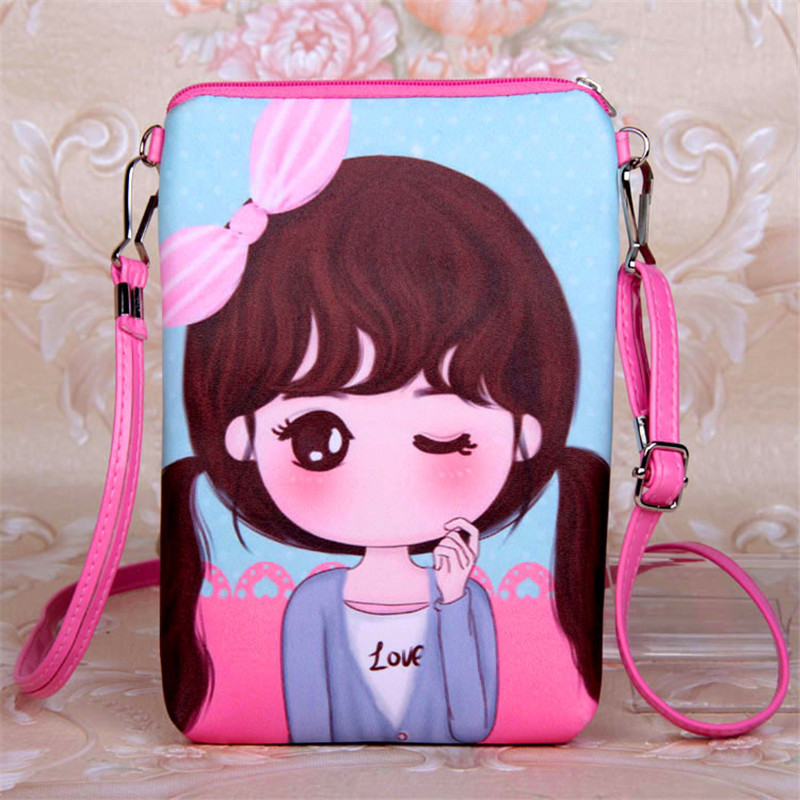 PU Cute Bao Bao Girls Cartoon Leather Shoulder Bag Female Purse Mini Crossbody Bags For Women Girl 18.5*12.5CM: N