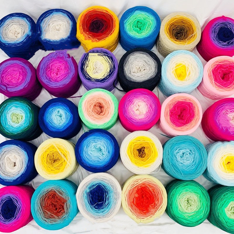 100%  merinould ren uld garn 250g lange sektioner farvet efterårs sweatersjal diy håndlavet hæklet tørklædetråd til strik