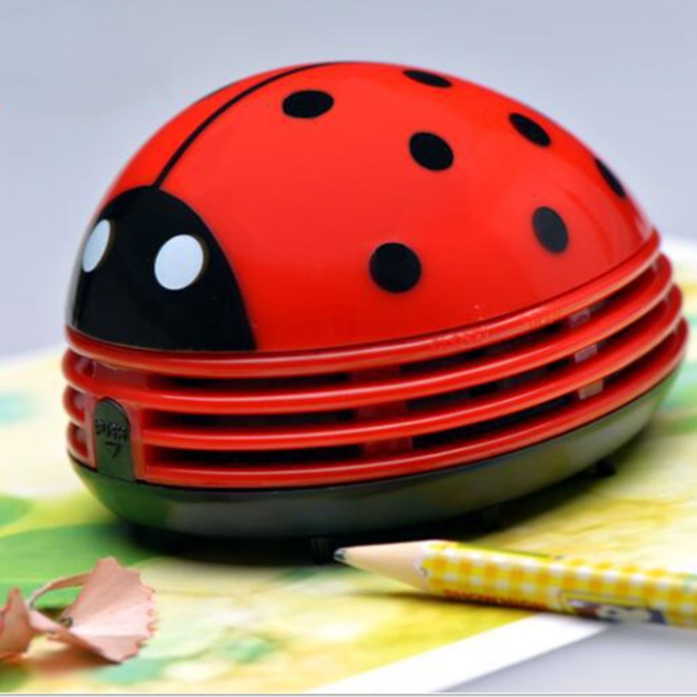 Battery Operated Lovely Cartoon Shape Desktop Keyboard Vacuum Cleaner Mini Dust Collector Crumb Sweeper for Home Office