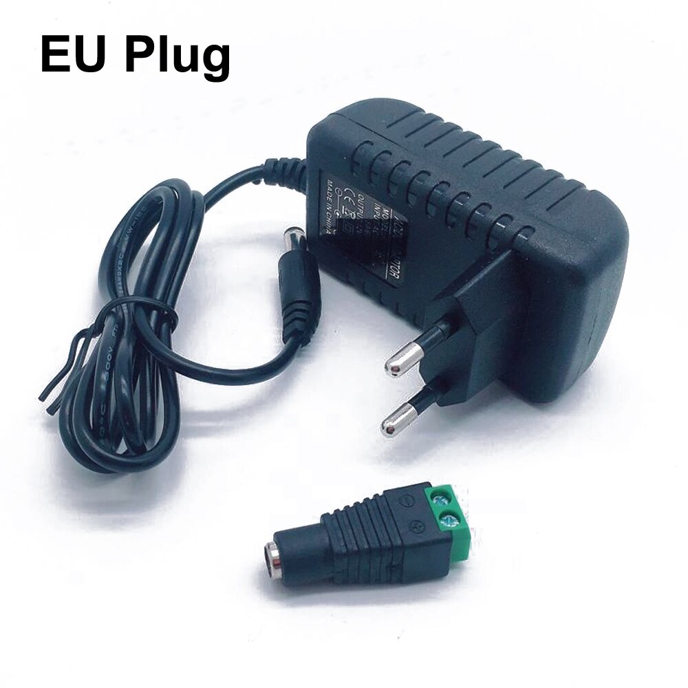 DC12V Adapter AC100-240V Lighting Transformers OUT PUT DC12V 2A Power Supply for LED Strip +Connector