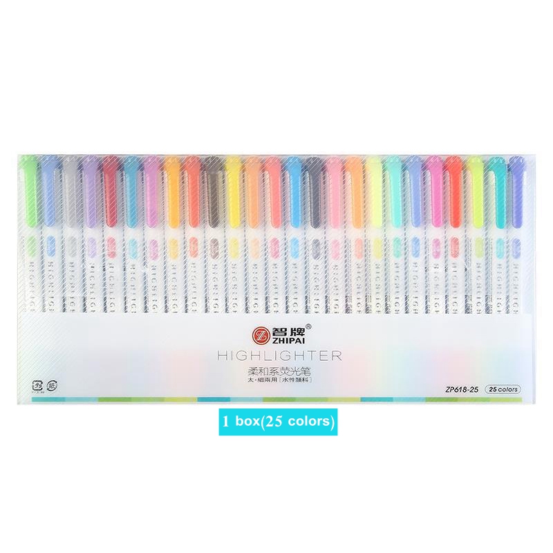 5/15/25 unids/set rotuladores resaltadores de doble cabeza marcadores de grafiti resaltadores arte marcadores de bocetos de colores papelería Kawaii: Verde