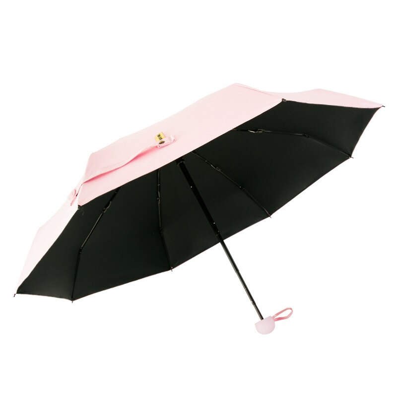 Miniparaguas para mujer, sombrilla de bolsillo a prueba de viento, colorida, Anti UV de lluvia, protección solar, 6K, pequeña