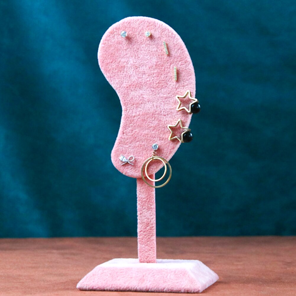 Øreringeholder hylde øre stil sjove øreringe stud opbevaringsstativ smykker butik display stand t-bar
