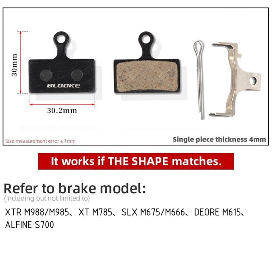 Pastiglie Freno Organiche Per Shimano XT Deore - Sostituzione G03 Y-8WW98030 - Brakepads.de - Foto 4