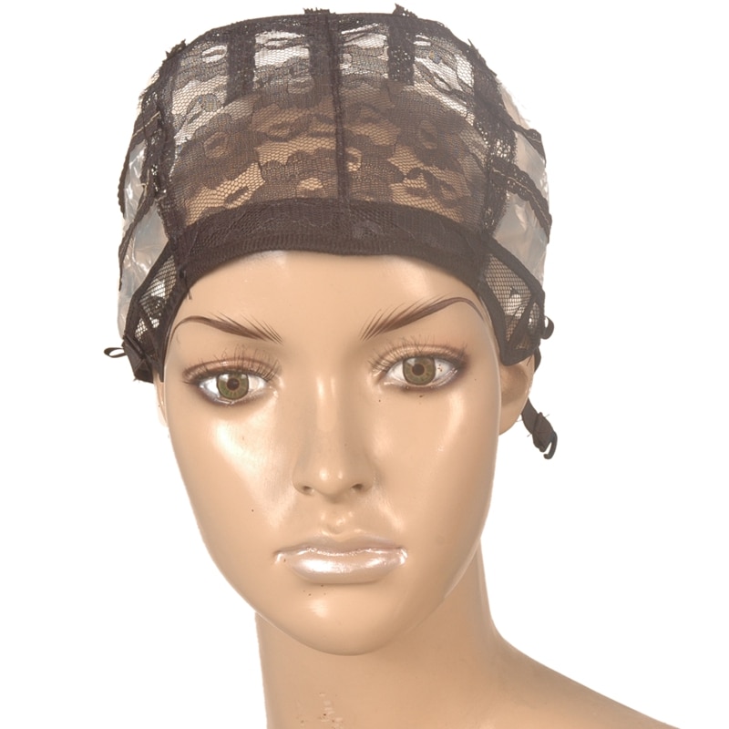 Bonnet pour fabrication de perruque, casquette en plastique extensible, noir moyen, 5 pièces, pour la fabrication des perruques, avec sangle ajustable