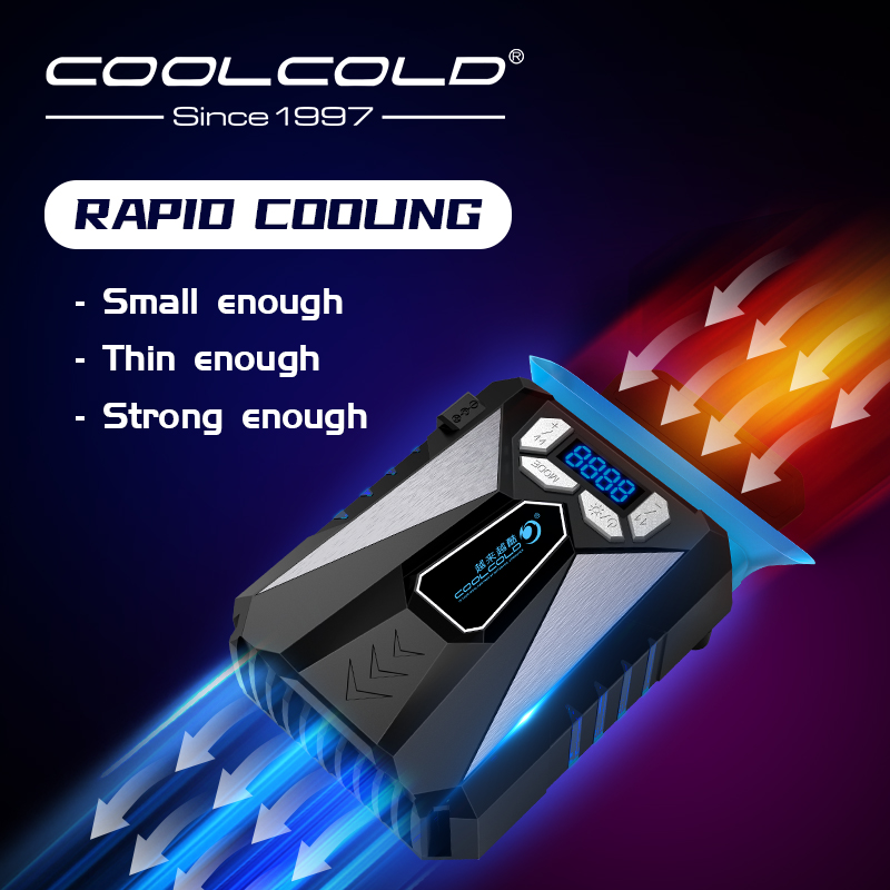 Coolcold Vacuüm Draagbare Laptop Koeler Geschikt Voor 12-17 Inch Air Externe Extraheren Koelventilator Voor Laptop Speed Verstelbare