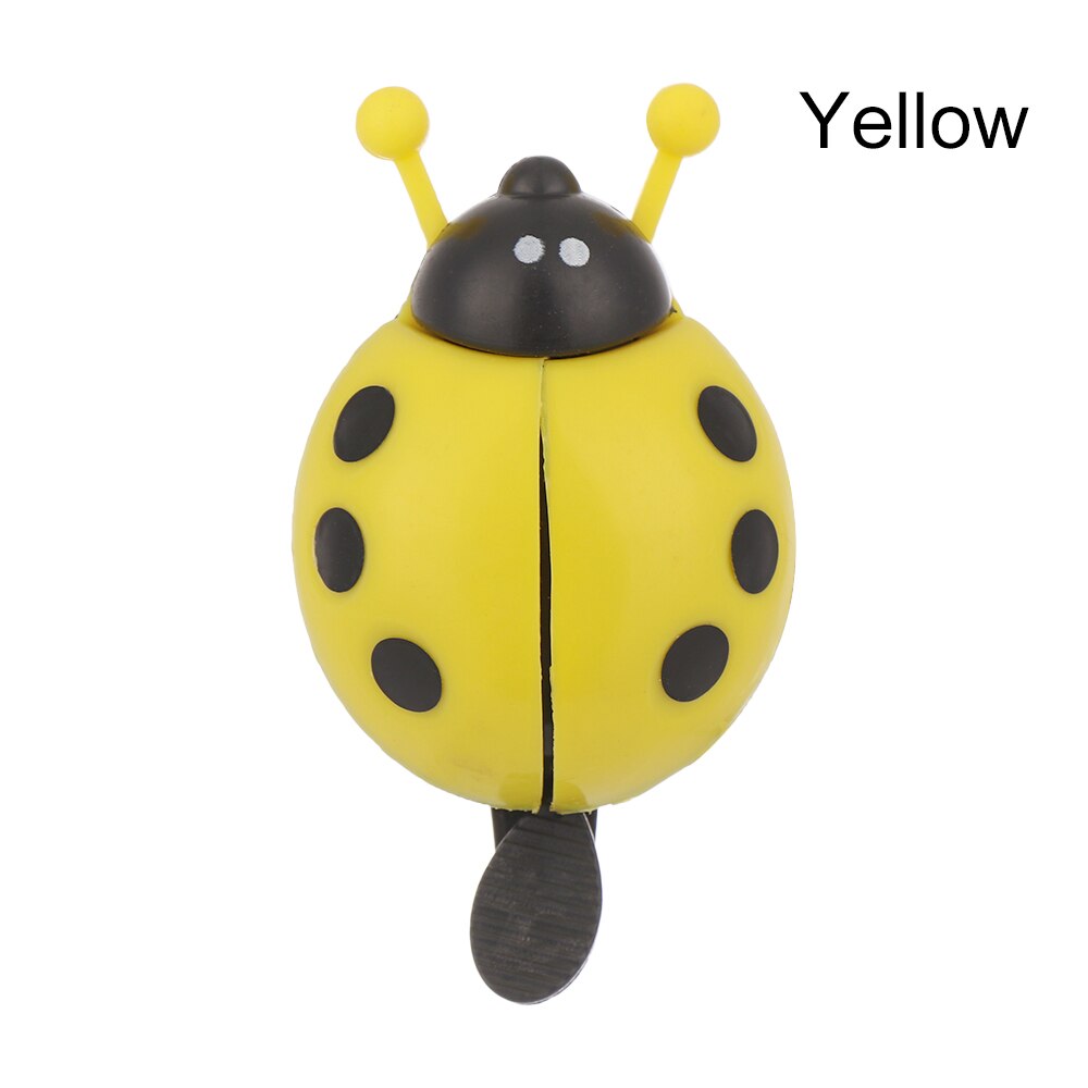 Kids Boys Girls Lovely Ladybug Plastic Bicycle Bell Beetle Bike Handlebar Alarm Ring Safety Warning Horn Cycling Accessories: yellow