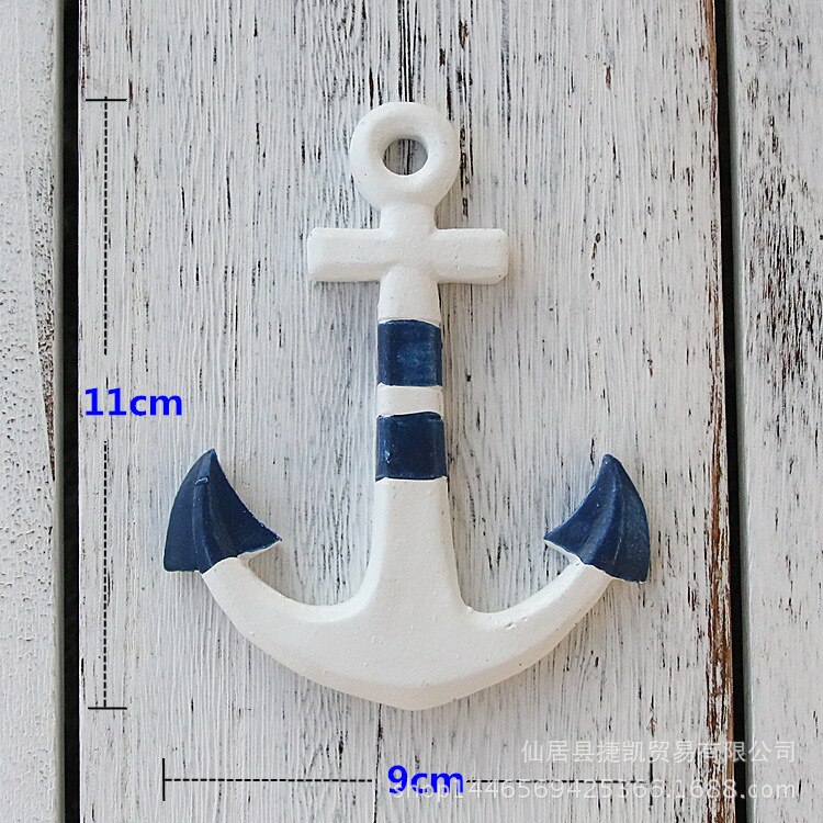 Middelhavsstil nautisk innredning mini anker fiskegarn tilbehør sjøstjerne bøye anheng sjøskjell marin dekorasjon: N012