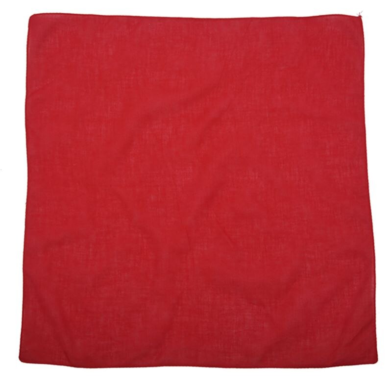 Fancy Plain Bandana 100% Cotton Head Neck Wrist Wrap Neckerchief Scarf 12 Color Colour:Red