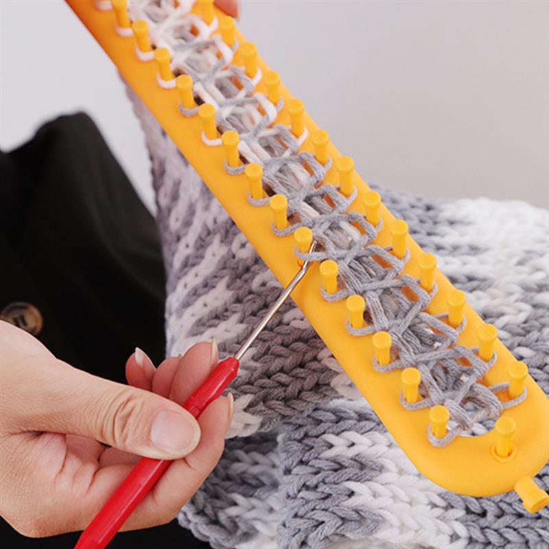 47cm DIY Knitting Knitting Machine Plastic Rectangle Hat Knitting Tool Hat Scarf Knitting Machine Crochet Sewing Weaving Tool