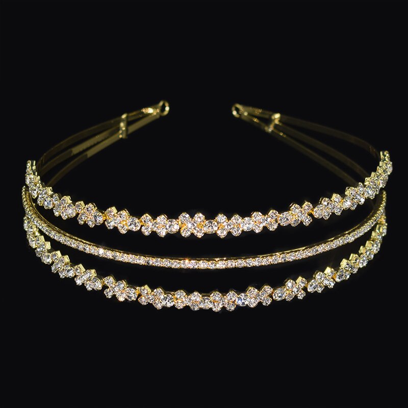 Luksusowa lśniąca ślubna kryształowa Tiara dla księżniczki na konkurs piękności Prom Rhinestone z pałąkiem na głowę cyrkon pasmo włosów akcesoria do włosów