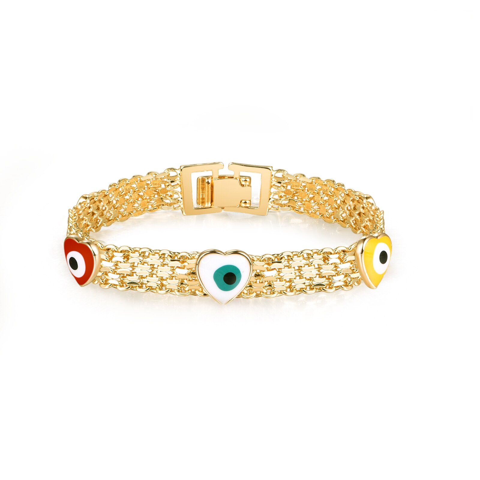 Luala Evil Eye Armband 14K Goud Kleur Link Chain Mode-sieraden Rvs Olifant Vlinder Armband