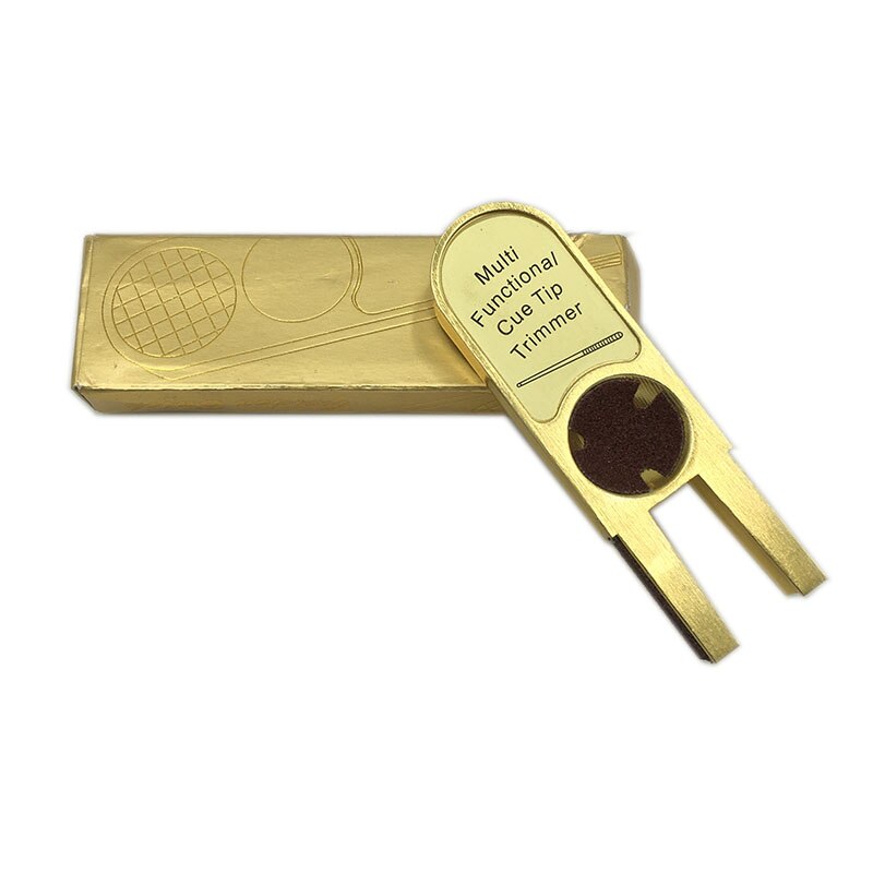 U shape Golden Brick Ultimate Tip Tool /Multi functional cue tip Trimmer billiard pool cue tools accessories