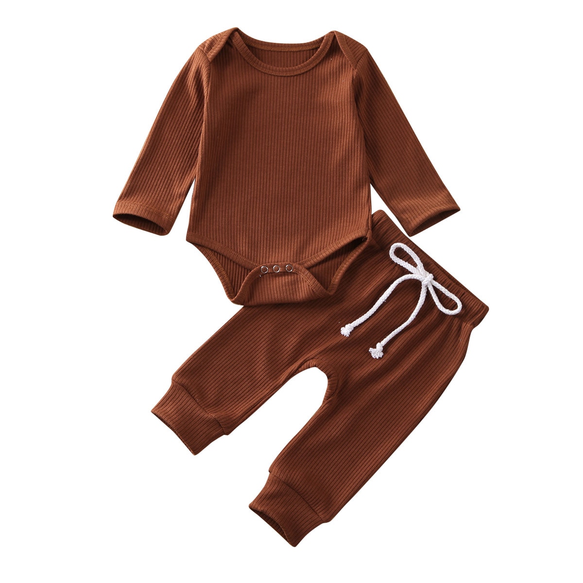 0-24m børn baby dreng pige tøj langærmet romper toppe + lange bukser outfit sæt: -en / 24m