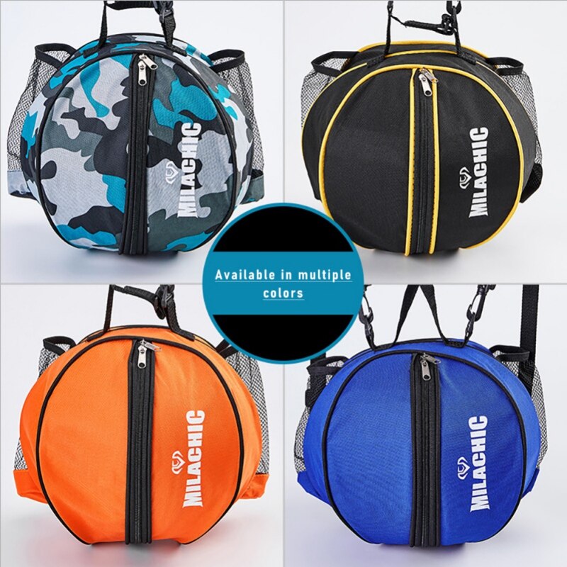Basketbal Schoudertas Draagbare Ronde Bal Zak Enkele Voetbal Volleybal Softbal Opbergtas 2 Zijzakken #2022
