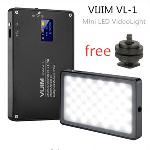 VIJIM VL-1 Mini Led lumière vidéo photographie éclairage Vlog 96 perles 3500 k-5700 k pour téléphone intelligent un Plus appareil photo reflex numérique Sony A6400: Default Title