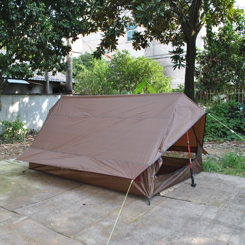 Zonder Polen Ultralichte Draagbare 2 Personen Single Layer A-Vormige Nok Tent Waterdicht Anti-Wind Moisquito 4 Seizoenen Outdoor