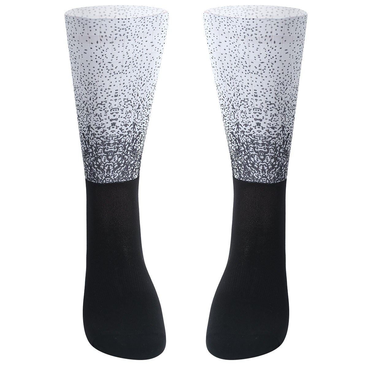 Calcetines deportivos Unisex, transpirables antideslizantes, calcetines de equipo aerodinámico para ciclismo, ropa deportiva para montar en bicicleta, calcetines de negocios para exteriores: Black White