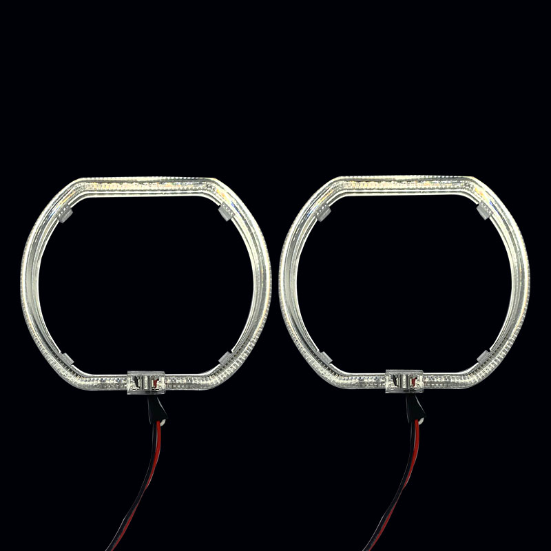 120mm quadratische LED Führung Engel Auge mit Acryl abdeckung drl Halo Ring Kit Licht super helle Scheinwerfer Engel Auge Nachrüstung DC 12-24V