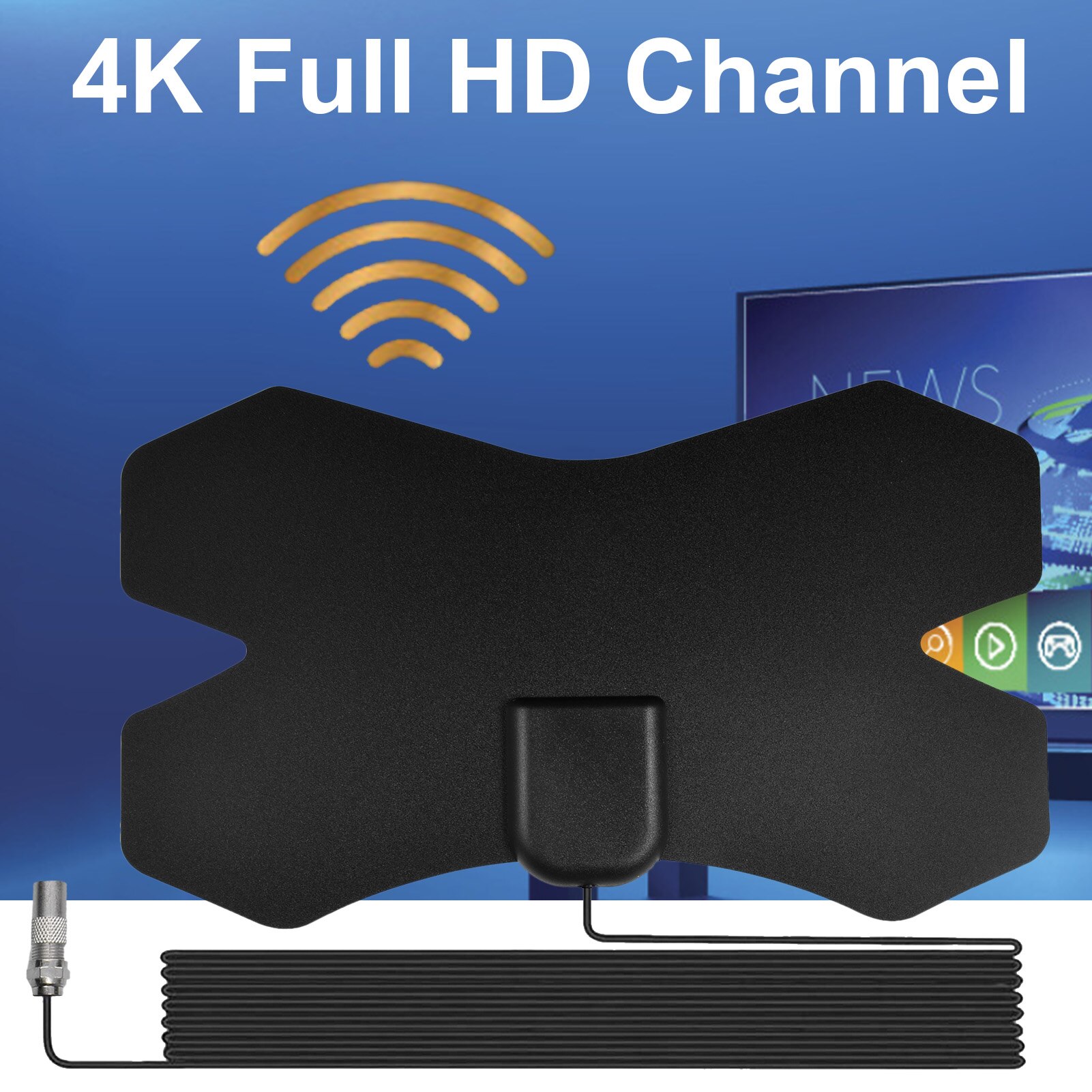 HDTV Antenna Amplified HD Digital 4K Full HD Channel Amplified HDTV Antenna Indoor Outdoor 2000 Miles Range Signal Amplification