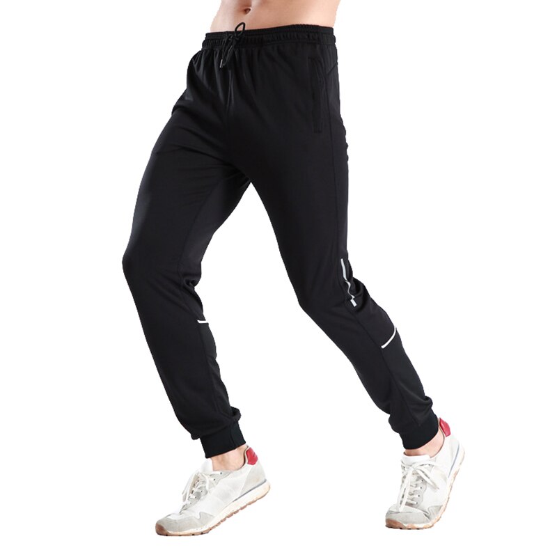 Jogging Sports Pants Men Running Trousers Breathable Bandage Waist with Zip Pocket Basketball Football Workout Tennis: M