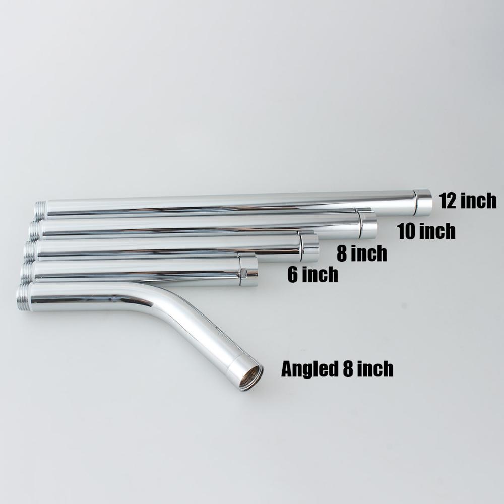 Messing 8 Inch Douche Arm Douchekop Extension arm voor Badkamer Douche Tap, Chrome